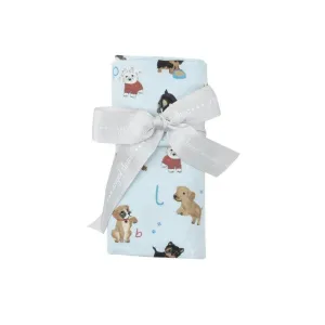 Puppy Alphabet Swaddle Blanket