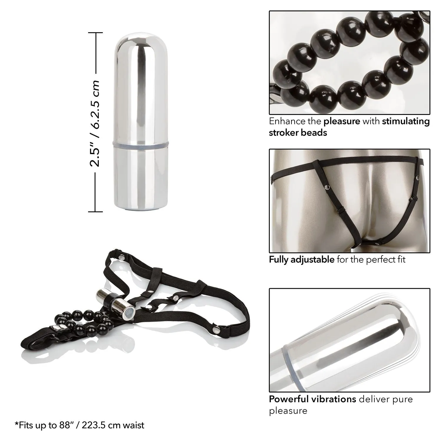 Rechargeable Lover's Cheeky Panty W- Stroker Beads