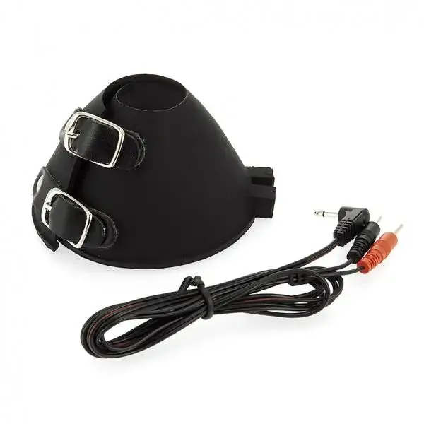 Rimba Black Electro Stimulation Ball Stretcher with Buckles