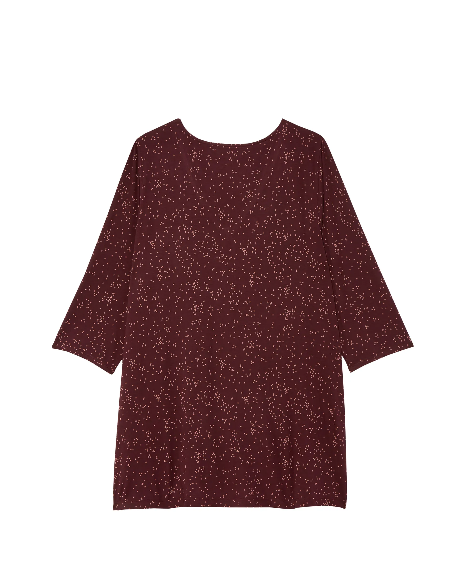 Roxana Zip-Neck Swing Top | Burgundy / Pink
