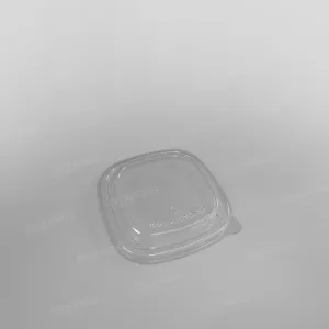 rPET Lid For Sabert Premium Square Food Bowl - Kraft