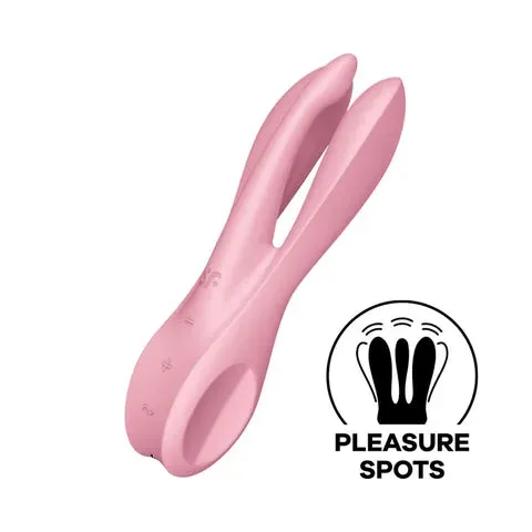 Satisfyer Threesome 1 Rechargeable Vibrator - Pink