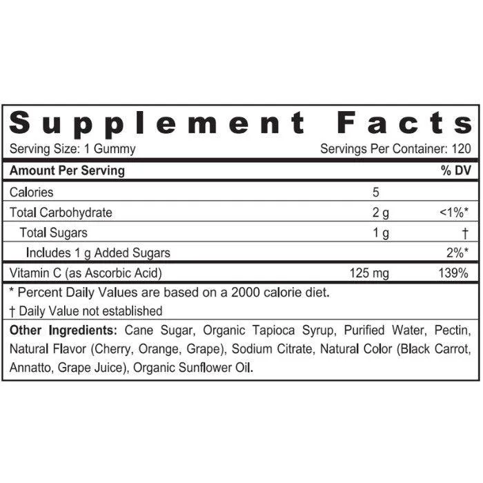 Sunshine Nutrition Cool Gummies Kids Vitamin C 120's Gummies