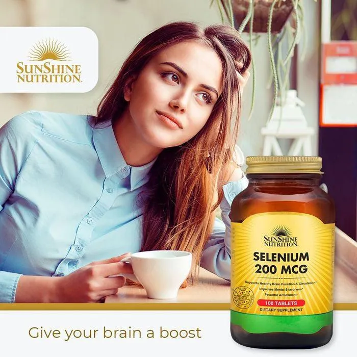 Sunshine Nutrition Selenium 200 Mcg Tabs 100's