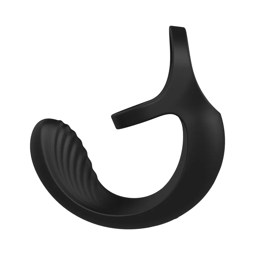 Zero Tolerance Vibrating Ball Cradle Rechargeable Remote-Controlled Silicone Cockring Black